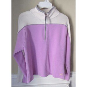New York Laundry Stretch 1/4 Zip Fleece Top Size Large L Iris Purple NEW w/TAGS